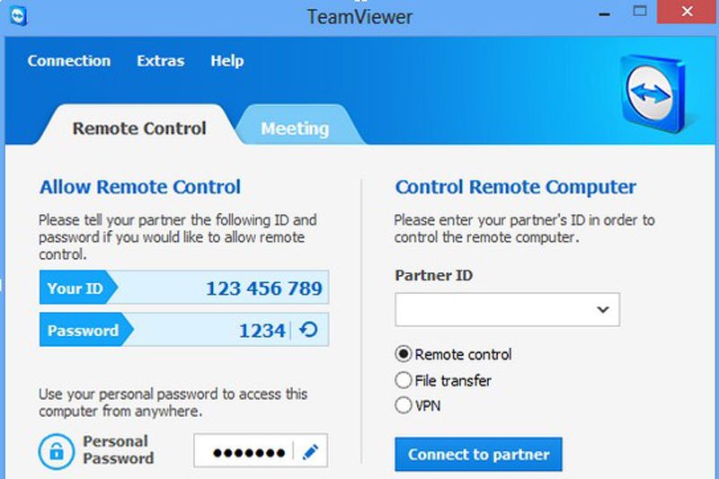 Nuotolinė pagalba prisijungiant prie nutolusio kompiuterio TeamViewer